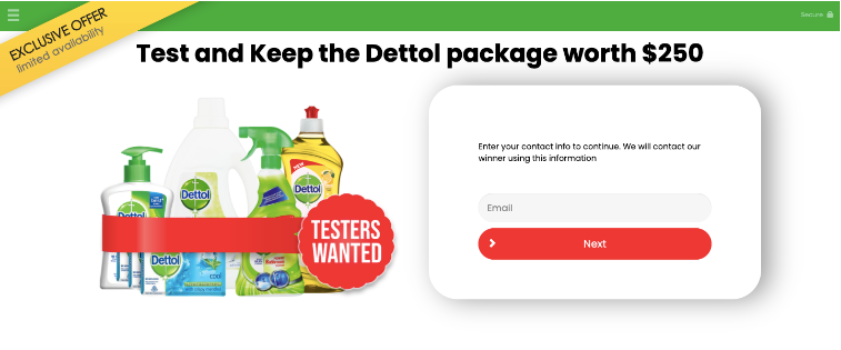 Test & Keep a Dettol Package