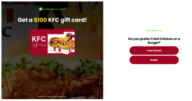 Win a $100 KFC Gift Card